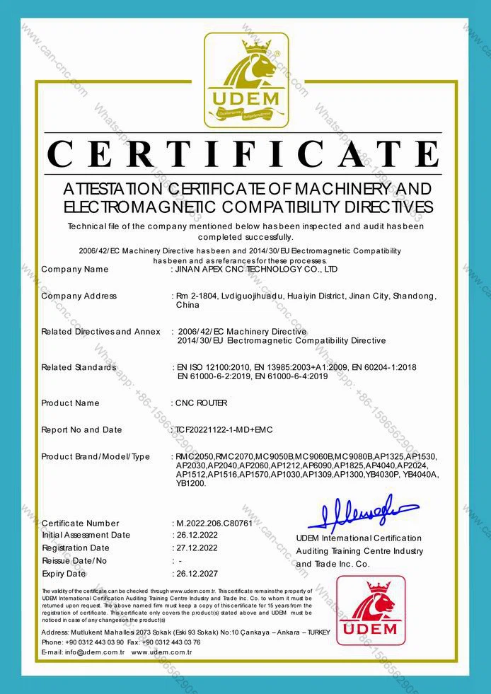 cnc machines for the home hobbyist CE Certificate